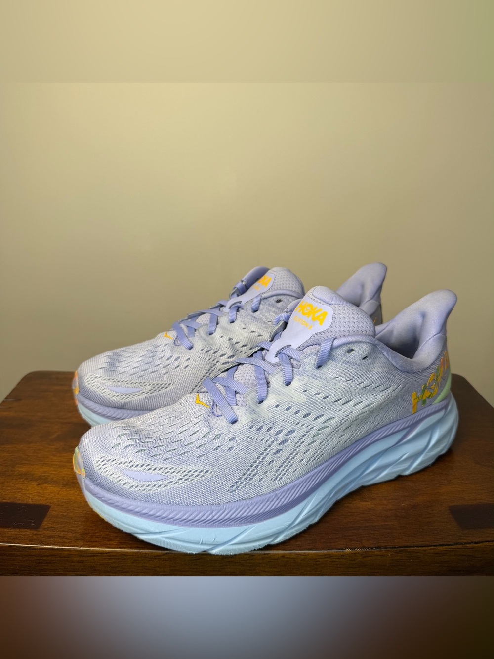HOKA Clifton 8 Women’s Size 10 B Lavender Blue Running Shoes Sneakers 1119394